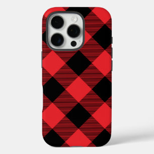 Buffalo Plays Red Black iPhone 16 Pro Hoesje