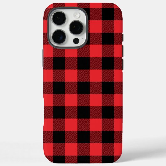 Buffalo Plays Red Black Case-Mate iPhone Case (Achterkant)