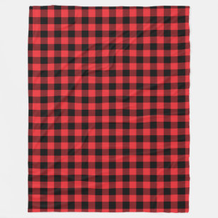 Buffalo Plays Red Black Fleece Deken