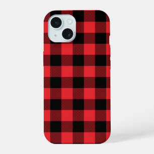Buffalo Plays Red Black iPhone 15 Hoesje