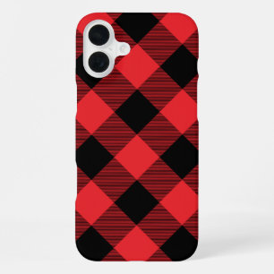 Buffalo Plays Red Black iPhone 16 Plus Hoesje