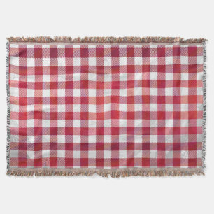 Buffalo Plays Red en White Deken