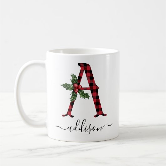 Buffalo Pset a Monogram Kerstmis Koffiemok (Links)