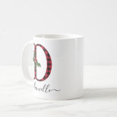 Buffalo Pset D Monogram kerstkoffie Mok (Voorkant links)
