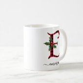 Buffalo Pset E Monogram kerstkoffie Mok (Voorkant rechts)