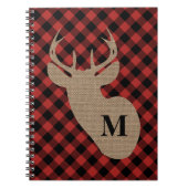Buffalo Pset en Burlap Monogram Deer Notitieboek (Voorkant)
