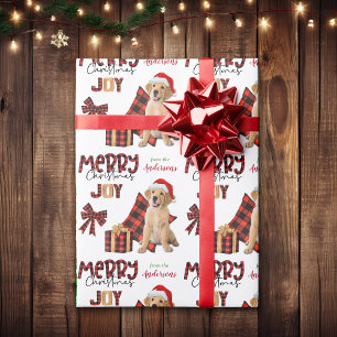 Buffalo Pset Golden Retriever Kerstmis Cadeaupapier