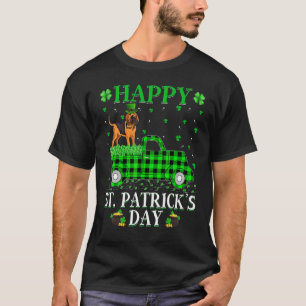 Buffalo Pset Green Truck Bloodhound Dog St. Patri T-shirt
