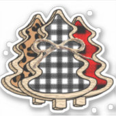 Buffalo Pset-kerstbomen Sticker (Voorkant)