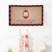 Buffalo Pset Lantern Camping Birthday Spandoek (Insitu)