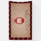 Buffalo Pset Lantern Camping Birthday Spandoek (Verticaal)