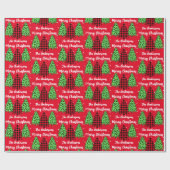 Buffalo Pset Leopard-kerstbomen Cadeaupapier (Vlak)