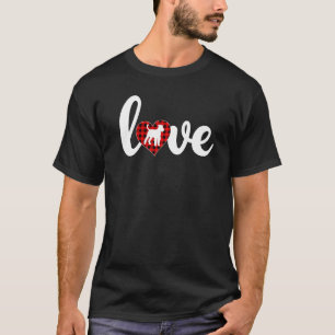Buffalo Pset Love Airedale Terrier Dog Valentijn T-shirt