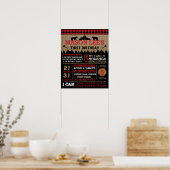 Buffalo Pset Lumberjack First Birthday Poster (Keuken)