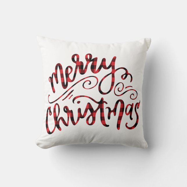 Buffalo Pset Merry Kerstmis Kussen (Voorkant)