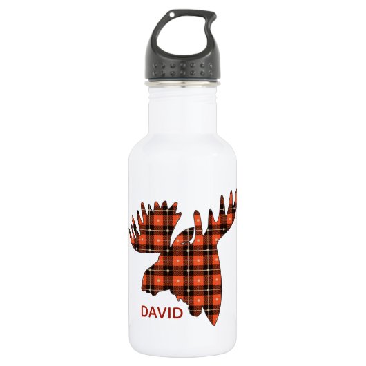 Buffalo Pset Moose Head Silhouette Waterfles (Voorkant)