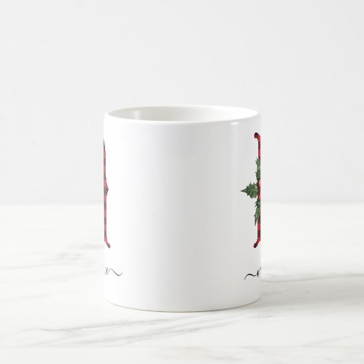 Buffalo Pset N Monogram kerstkoffie Mok (Center)