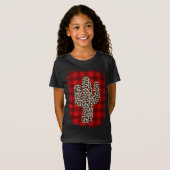 Buffalo Pset Pattern Cactus Kerstmis T-shirt (Voorkant volledig)