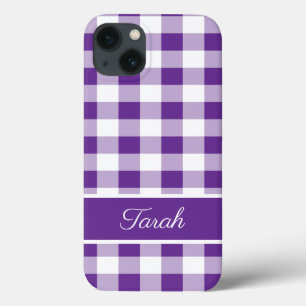 Buffalo Pset Pattern Paars White Personaliseren iPhone 13 Hoesje