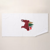 Buffalo Pset Pug Dog Tree-luipaard kerstmis Badhanddoek (Badhanddoek)