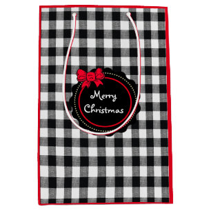 Buffalo Pset Red Bow Merry Kerstmis Medium Cadeauzakje