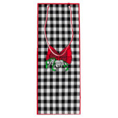 Buffalo Pset Red Bow Merry Kerstmis Wijn Cadeautas (Achterkant)