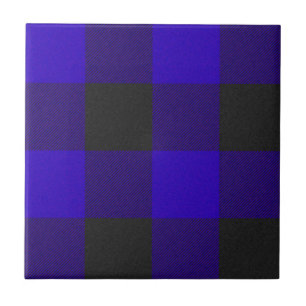 Buffalo Pset Royal Blue Tartan Pattern Tegeltje