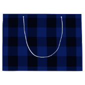 Buffalo Pset Rustic Check Pattern Black Blue Groot Cadeauzakje (Voorkant)