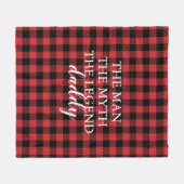 Buffalo Pset Rustic Keepomwille Vaderdag Cadeft Fleece Deken (Voorkant (Horizontaal))