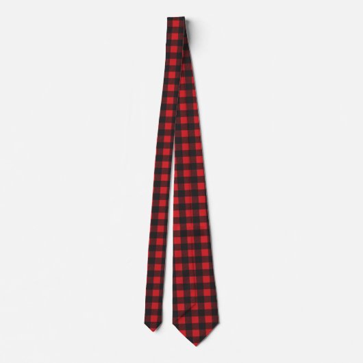 Buffalo Pset Rustic Red en Black Stropdas (Achterkant)