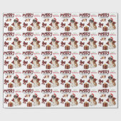 Buffalo Pset Saint Bernard Dog Kerstmis Cadeaupapier (Vlak)