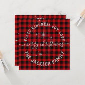 Buffalo Pset Silver Script Merry-kerstkaart Kaart (Voorkant / Achterkant in situ)