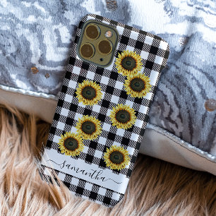 Buffalo Pset Sunflower Black White Monogram iPhone 13 Pro Max Hoesje