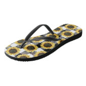 Buffalo Pset Sunflower Black White Teenslippers (Schuin)