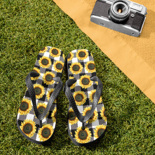 Buffalo Pset Sunflower Black White Teenslippers