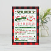 Buffalo Pset Ugly Sweater Kerstparty Invite Kaart (Staand voorkant)