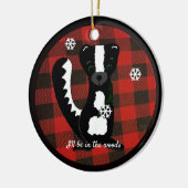 Buffalo Pset Woodland Skunk Ceramic Ornament (Links)