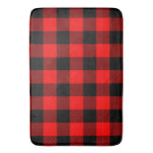Buffalo Red en Black Lumberjack Pset Decor Badmat (Voorkant Verticaal)