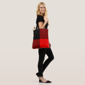 Buffalo Red en Black Lumberjack Pset Decor Draagtas (Op model)