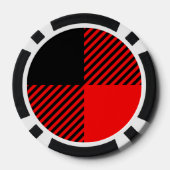 Buffalo Red en Black Lumberjack Pset Decor Poker Chips (Achterkant)