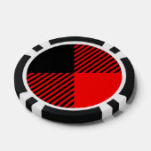 Buffalo Red en Black Lumberjack Pset Decor Poker Chips (Enkel)