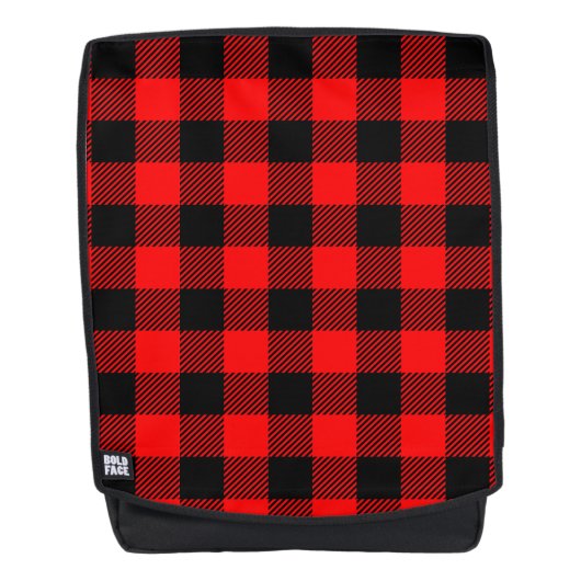 Buffalo Red en Black Lumberjack Pset Decor Rugtassen (Voorkant)