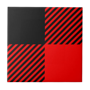 Buffalo Red en Black Lumberjack Pset Decor Tegeltje
