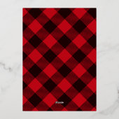 Buffalo Red Plaid Noël Invitation (Verso)