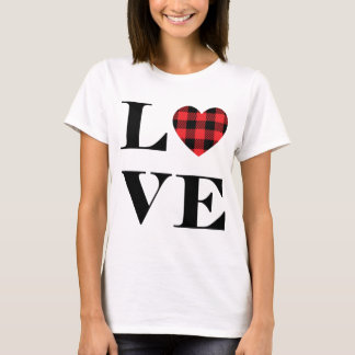Buffalo Red Pset Heart Love t-shirt