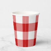 Buffalo Red White Pset Check Paper Cups Papieren Bekers (Rechts)