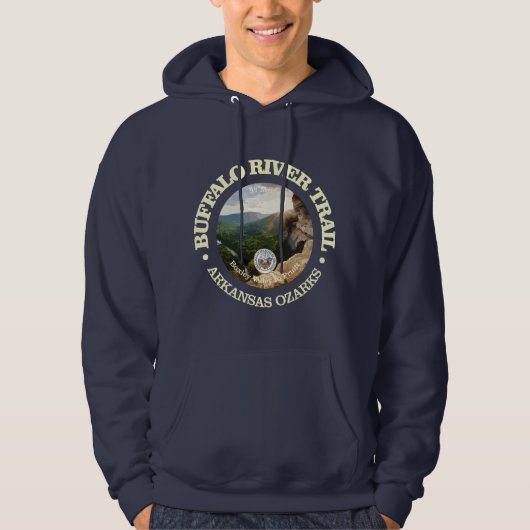 Buffalo River Trail (rood) Hoodie (Voorkant)