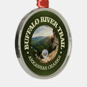 Buffalo River Trail (rood) Metalen Ornament (Rechts)