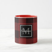 Buffalo rouge abattu | Initiale personnelle | Mug  (Centre)