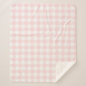 Buffalo Roze Witte Check Mountain Sherpa Deken (Voorkant)